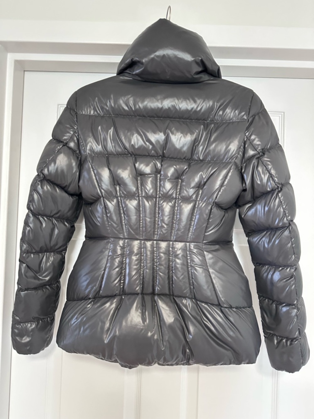 Moncler Shiny Black Quilted Puffer Jacket - Picture 4 of 6